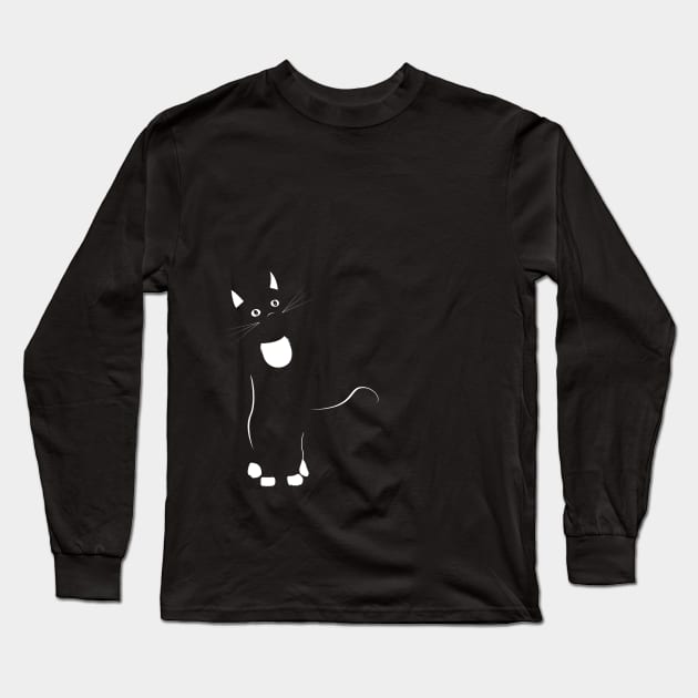 Curious Cat Long Sleeve T-Shirt by MellowGroove